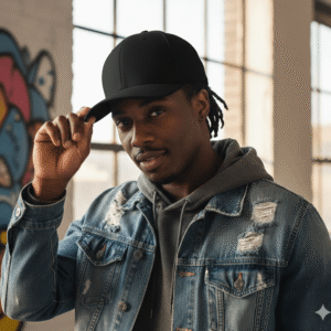 Black Silk Baseball Cap